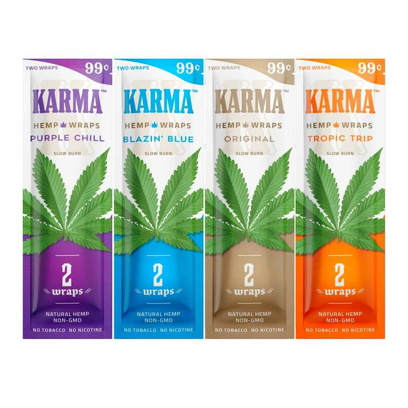 KARMA HEMP WRAPS 4 FOR 0.99 Unity Wholesale
